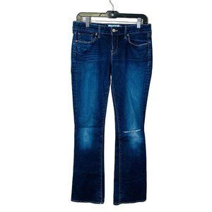 Lucky Brand Lolita Boot Cut Womens Dark Wash Distressed Jeans Size 27
